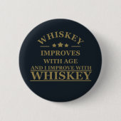 grappige citaten over whiskey minnaar ronde button 5,7 cm (Voorkant)