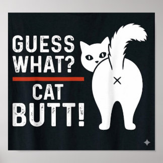 grappige citaten: Raad eens? Katten KONT Poster