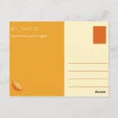 Grappige citaten sinaasappel fruit illustraties briefkaart (Achterkant)