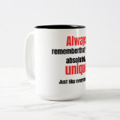 grappige citaten  tweekleurige koffiemok (Voorkant links)