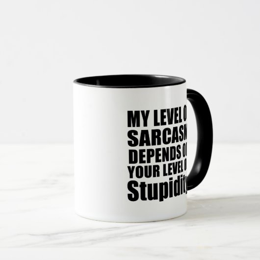 Grappige citaten uit bekende sarcastische gezegden mok (Voorkant rechts)
