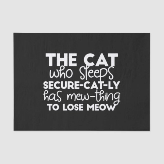 grappige citaten van de slaapkat tissuepapier (Voorkant)