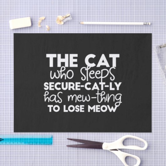 grappige citaten van de slaapkat tissuepapier (Craft)