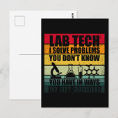 Grappige citaten van labtechnici laboratoriumtechn briefkaart (Voorkant / Achterkant)