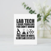 Grappige citaten van labtechnici laboratoriumtechn briefkaart (Staand voorkant)