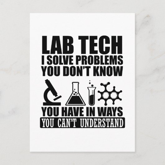 Grappige citaten van labtechnici laboratoriumtechn briefkaart (Voorkant)