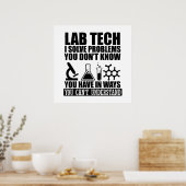 Grappige citaten van labtechnici laboratoriumtechn poster (Keuken)