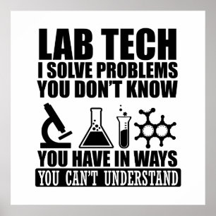 Grappige citaten van labtechnici laboratoriumtechn poster