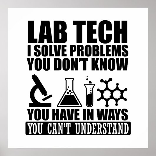 Grappige citaten van labtechnici laboratoriumtechn poster (Voorkant)
