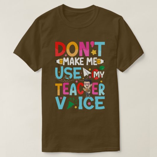 Grappige citaten van leraren t-shirt (Design voorkant)