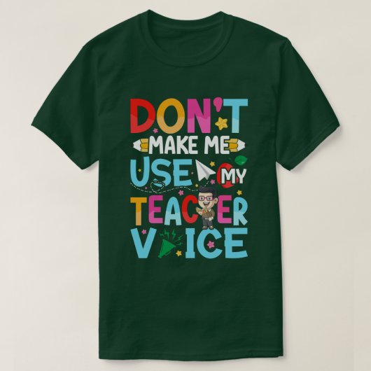 Grappige citaten van leraren t-shirt (Design voorkant)