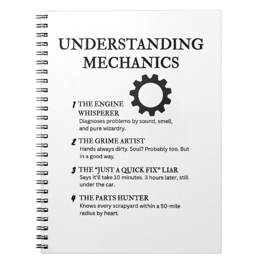 Grappige citaten voor Garage Pro's Notitieboek (Voorkant)