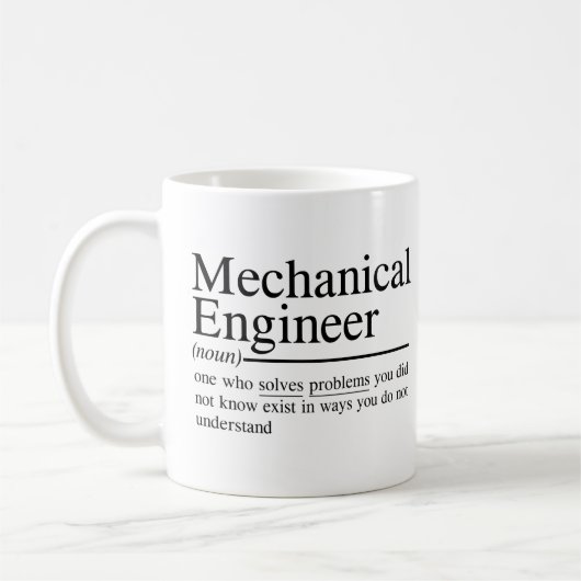 grappige citaten voor Mechanical Engineer Koffiemok (Links)