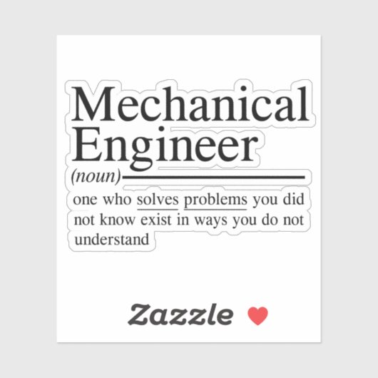 grappige citaten voor Mechanical Engineer Sticker (Vel)