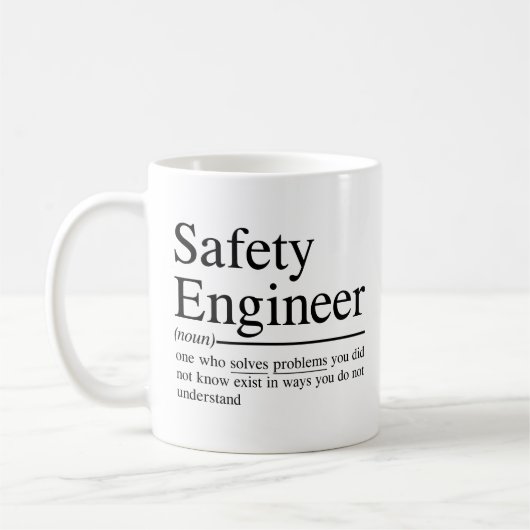 grappige citaten voor Safety Engineer Koffiemok (Links)