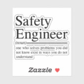 grappige citaten voor Safety Engineer Sticker (Vel)