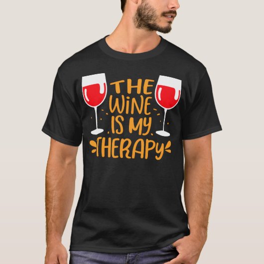 grappige citaten wijn grappig t-shirt (Voorkant)