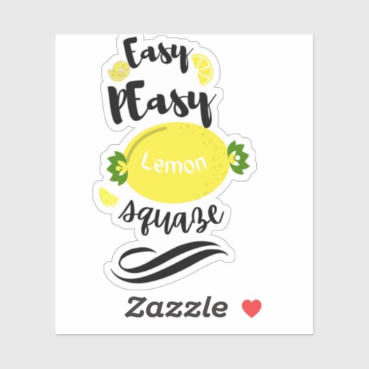 grappige citroen Custom-Cut Vinyl Sticker (Vel)