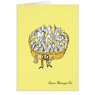 Grappige citroen meringue taart eigenzinnige cute 
