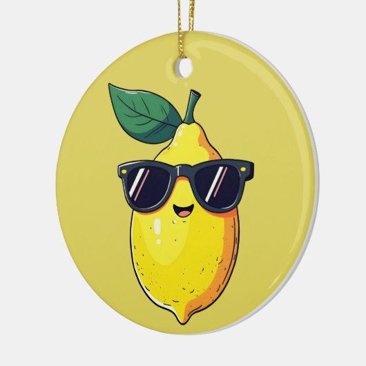 Grappige citroen zonnebril keramisch ornament (Links)