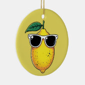 Grappige citroen zonnebril keramisch ornament (Rechts)