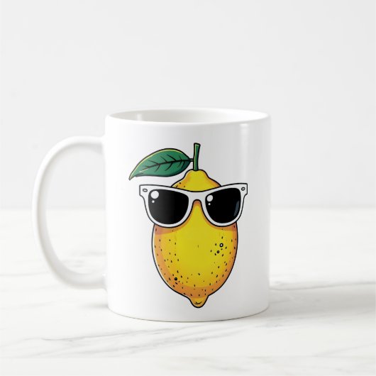 Grappige citroen zonnebril koffiemok (Links)