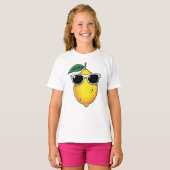Grappige citroen zonnebril t-shirt (Voorkant volledig)