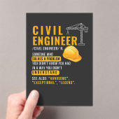 Grappige civiel ingenieur definitie acryl uitnodig uitnodigingen (Insitu (Draagbaar))