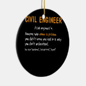Grappige civiel ingenieur definitie iemand die opl keramisch ornament (Rechts)