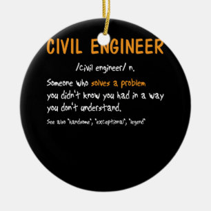 Grappige civiel ingenieur definitie iemand die opl keramisch ornament