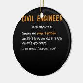 Grappige civiel ingenieur definitie iemand die opl keramisch ornament (Links)