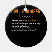 Grappige civiel ingenieur definitie iemand die opl keramisch ornament (Achterkant)