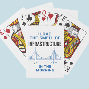Grappige civiele techniek brug ingenieur pokerkaarten