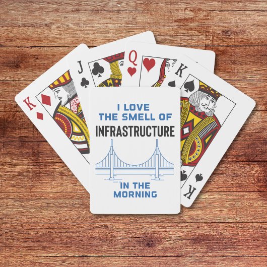 Grappige civiele techniek brug ingenieur pokerkaarten