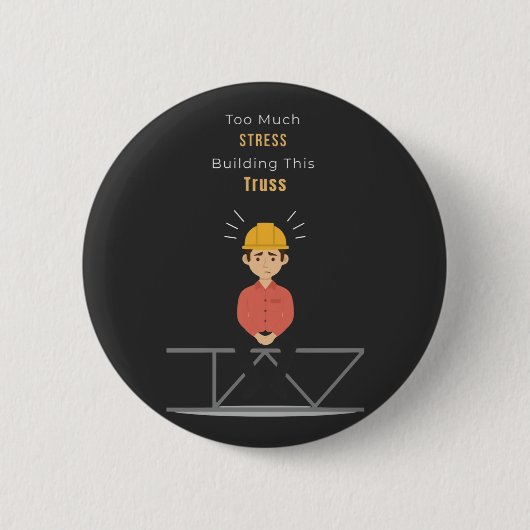 Grappige Civil Engineer T-shirt Ronde Button 5,7 Cm (Voorkant)