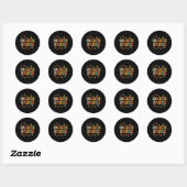 Grappige Ck Naar School Slimmerik Broek _2  Ronde Sticker (Vel)