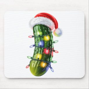 Grappige Ckle Kerstman Hoed Kerstverlichting Kerst Muismat