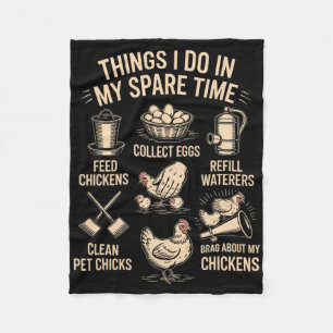 Grappige Ckyard Kippenboerderij Grap Poultry Liefh Fleece Deken