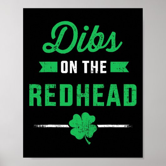Grappige claim op de roodharige voor St. Patrick's Poster (Voorkant)