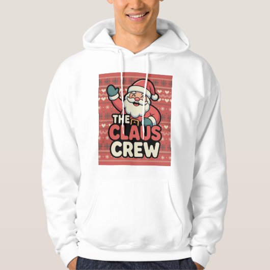 grappige claus the crew hoodie (Voorkant)
