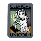 GRAPPIGE CLERICAL EENHOORN VERTICALE FOTO MAGNEET (Verticaal)