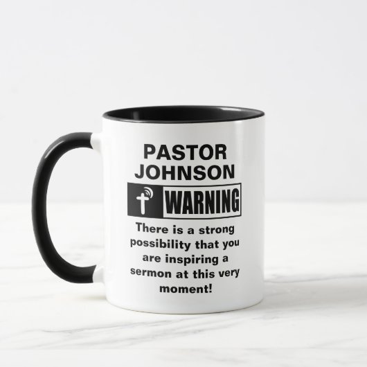 Grappige clerus pastor waardering mok (Links)