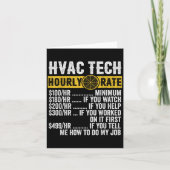 Grappige Clic Auto Uurset Voor Hvac-technici Kaart (Voorkant)