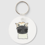 Grappige Close-up van een paardenneus Doodle Sleutelhanger (Voorkant)