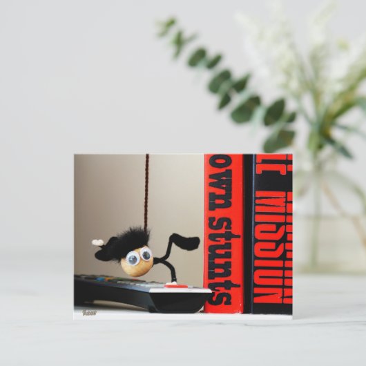 Grappige close up van 'Mission Impossible' Fubby Briefkaart (Staand voorkant)