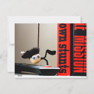 Grappige close up van 'Mission Impossible' Fubby Briefkaart