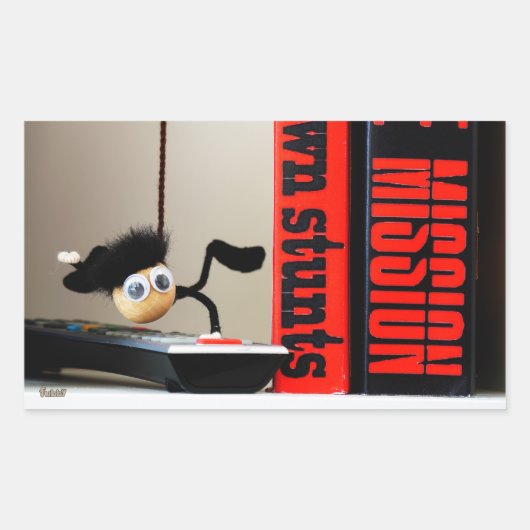 Grappige close up van 'Mission Impossible' Fubby Rechthoekige Sticker (Voorkant)
