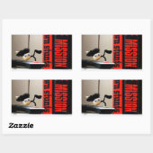 Grappige close up van 'Mission Impossible' Fubby Rechthoekige Sticker (Vel)
