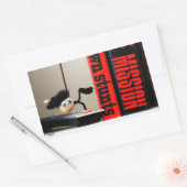 Grappige close up van 'Mission Impossible' Fubby Rechthoekige Sticker (Envelop)