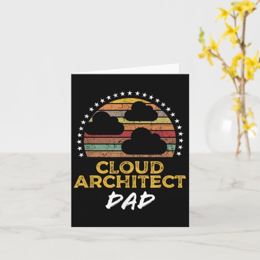 Grappige Cloud Architect Dad, Data Center Tech Quo Kaart (Gele Bloem)